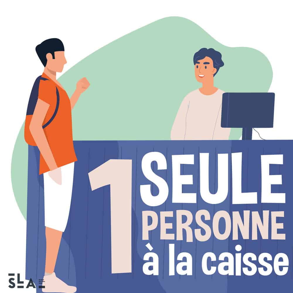 1 seule personne a la caisse