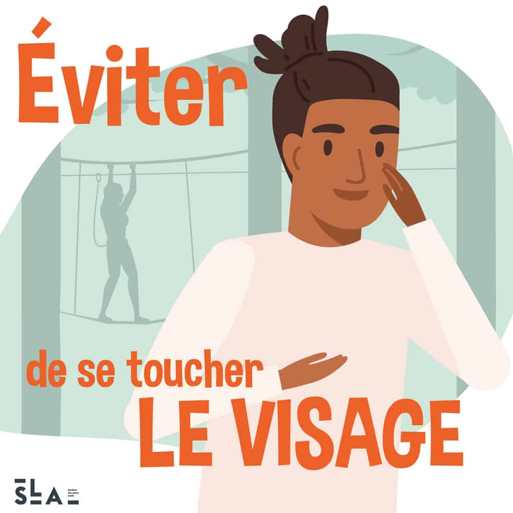 Eviter de se toucher le visage
